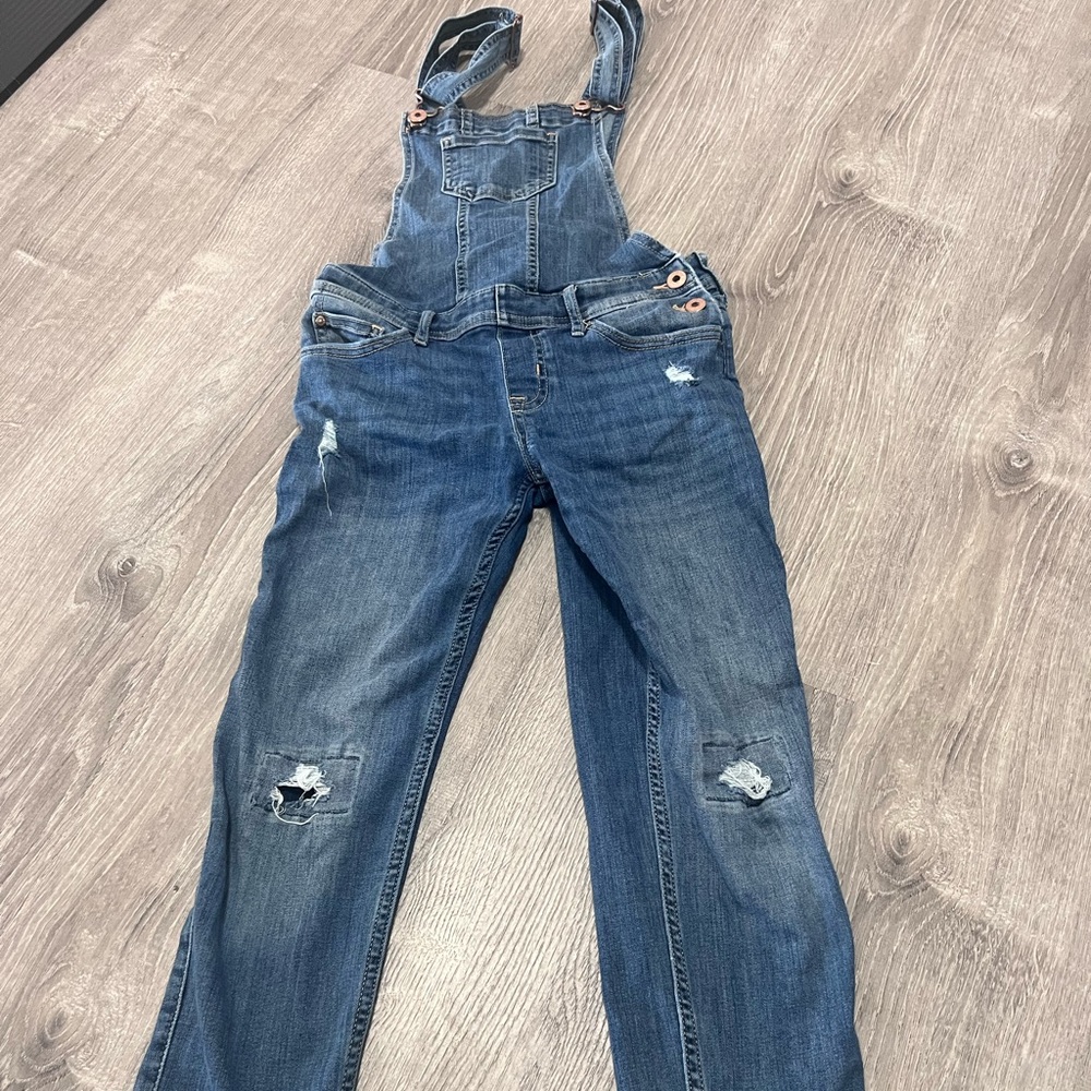 Girls Abercrombie Kids Distressed Overalls